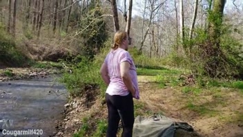 Massive Pregnant Booty in Wild Forest!