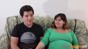 Tiny Guy Can't Resist His Pregnant BBW Lover!!!