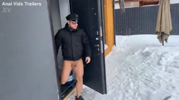 Shocking! Pregnant Kate Rich's Wild Snow Gangbang Before Birth!