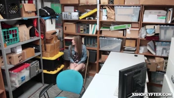 Kimmy Granger Caught Shoplifting, Stuffed by Huge LP Officer!