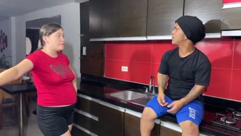 Pregnant Stepsister Kitchen Deal: Tight Pussy for My Huge Load!